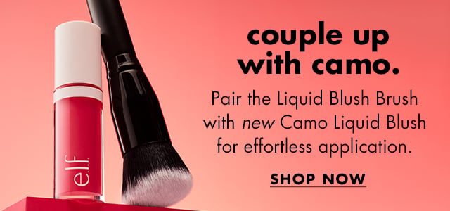 Pair the Liquid Blush Brush with new Camo Liquid Blush for effortless application