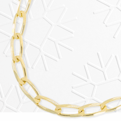 Solid Oval Link Curb Chain Necklace 10K Yellow Gold 22''