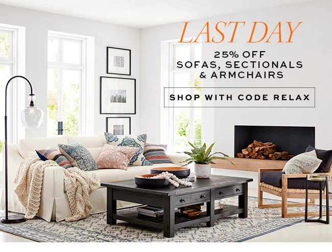 25% OFF SOFAS, SECTIONALS & ARMCHIRS