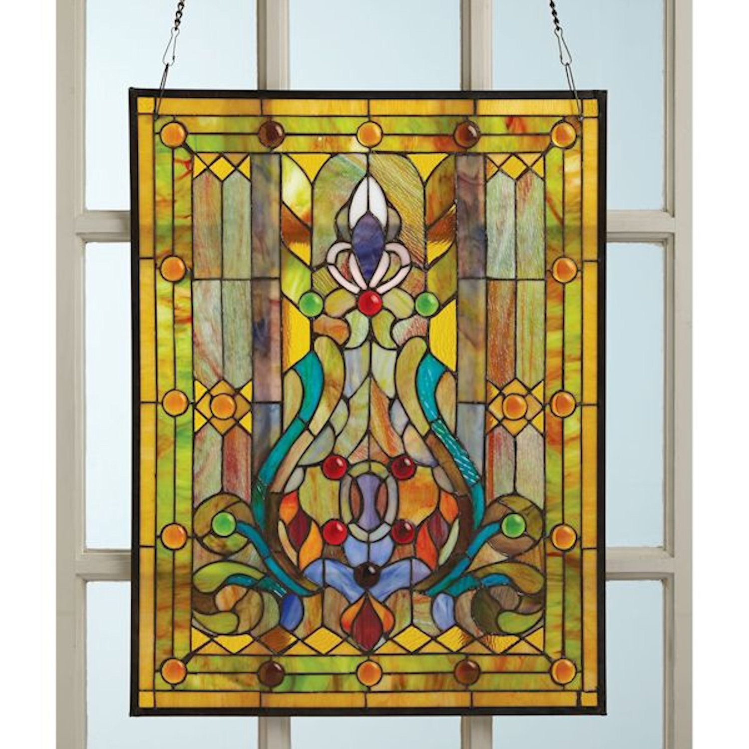 Victorian Style Stained Glass Panel