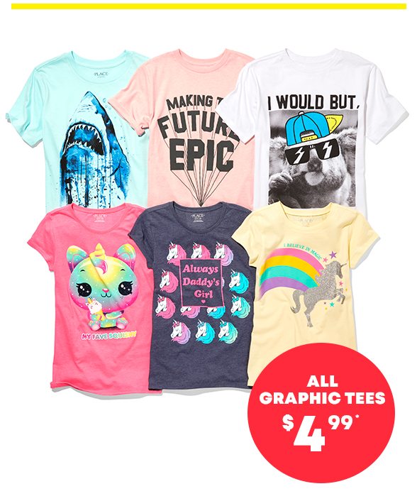 All Graphic Tees $3.99 & Up