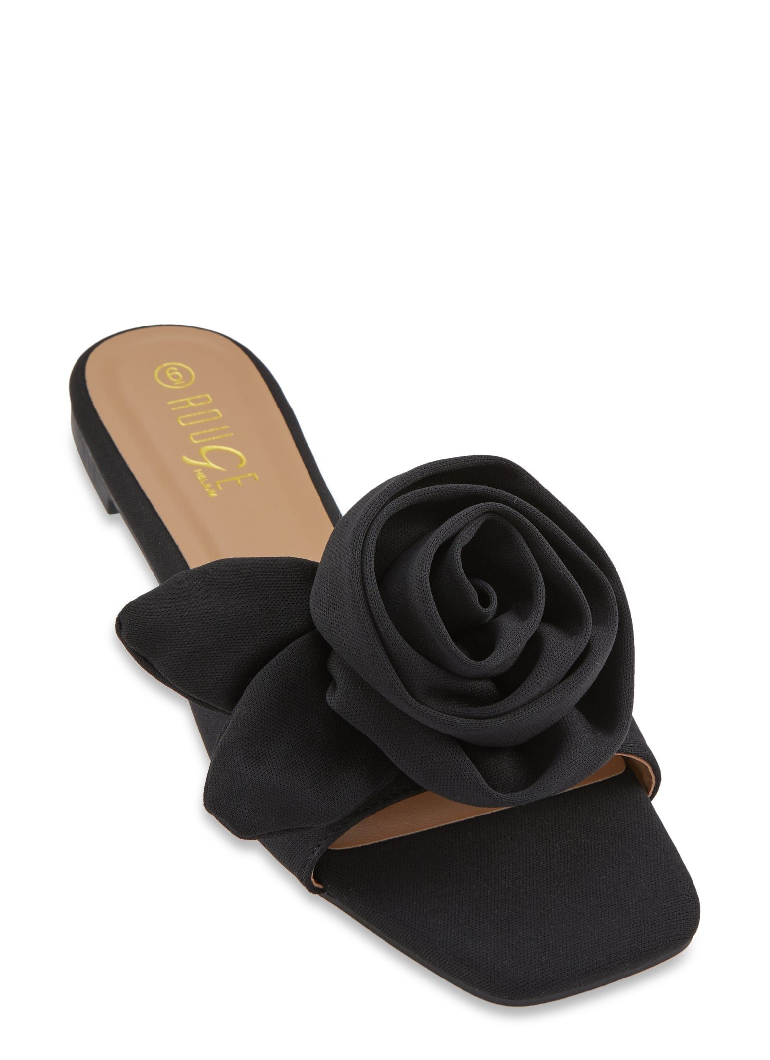 Rose Band Square Toe Sandals