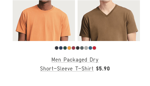 MEN PACKAGED DRY SHORT-SLEEVE T-SHIRT $5.90