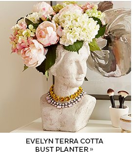 Evelyn Terra Cotta Bust Planter