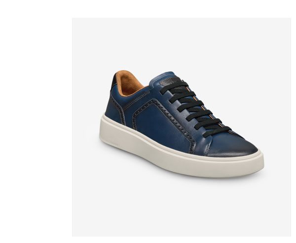 Click here to shop the new Oliver Stretch Lace Brogue Sneaker in two colors, navy and walnut.