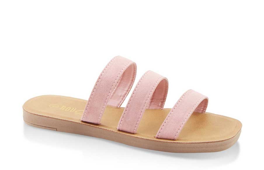 Triple Strap Slide Sandals