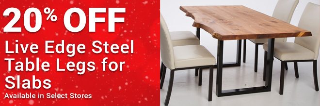 20% Off Live Edge Steel Table Legs For Slabs