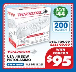 Winchester USA .40 Caliber 200-Round Range Pack Pistol Target Ammunition