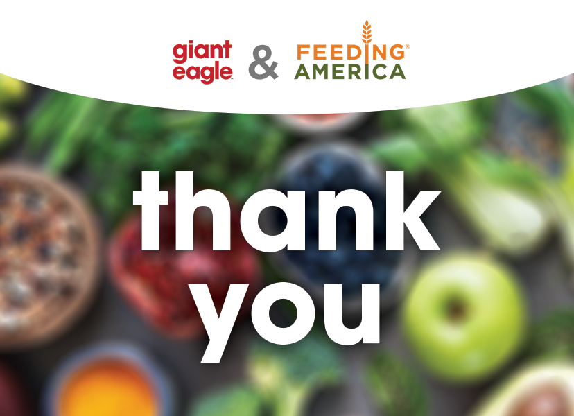 Giant Eagle & Feeding America - Thank you