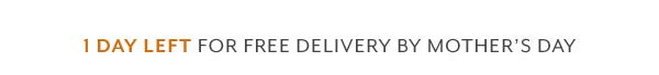 1 Day Left For Free Delivery By Mother's Day