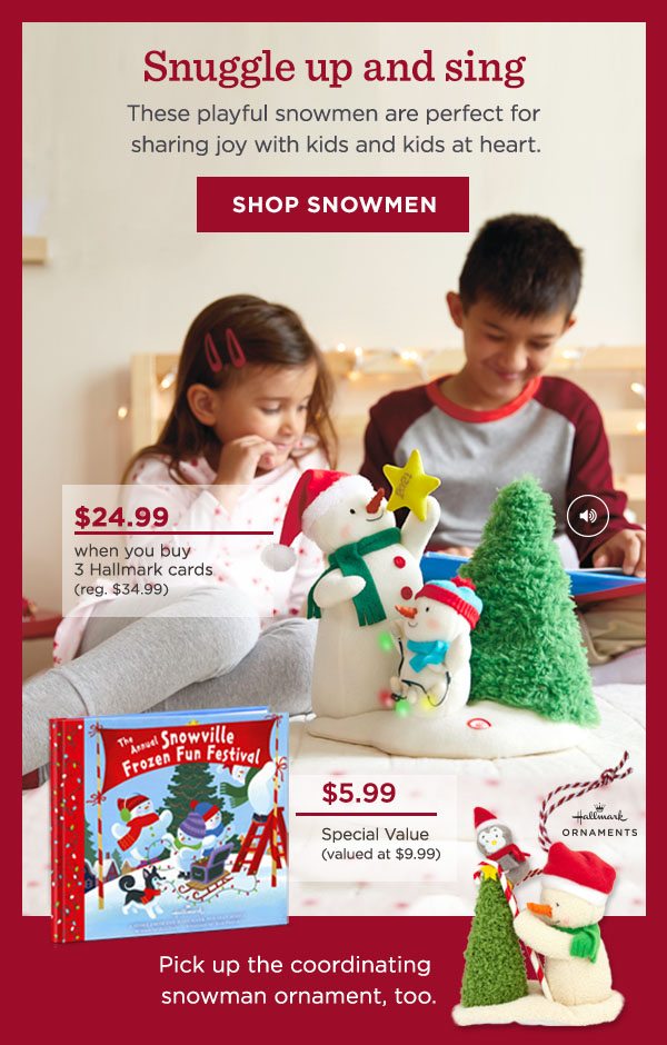 Tangled Up in Christmas Snowman is $24.99 when you buy 3 cards (details below).