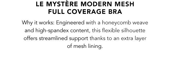 Le Mystere modern mesh full coverage bra