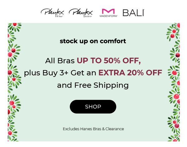 Bras up to 50% off, Buy 3+ Get 20% Off & Ship Free