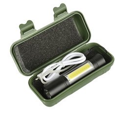 XANES 1518 2Lights 1000LM USB Rechargeable Flashlight Suit