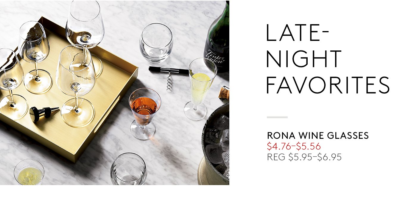 rona wine glasses