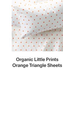 Organic Little Prints Orange Triangle Sheets