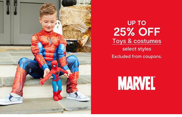 up to 25% off Toys & costumes, select styles. Excluded from coupons.