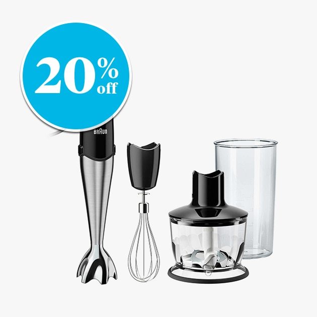 EXCLUSIVELY OURS!Braun® MultiQuick 7 Smart Speed Hand Blender with Beaker, Whisk and Chopper - 20% off