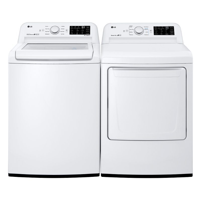 LG Top Load Laundry Pair - Electric White