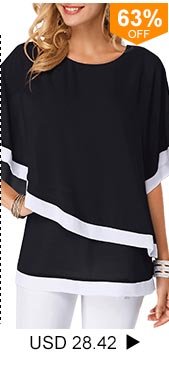 Chiffon Overlay Half Sleeve Black Blouse