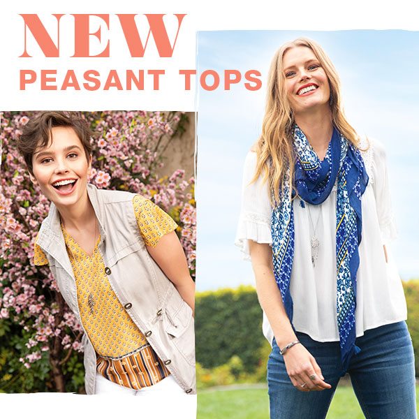 NEW peasant tops