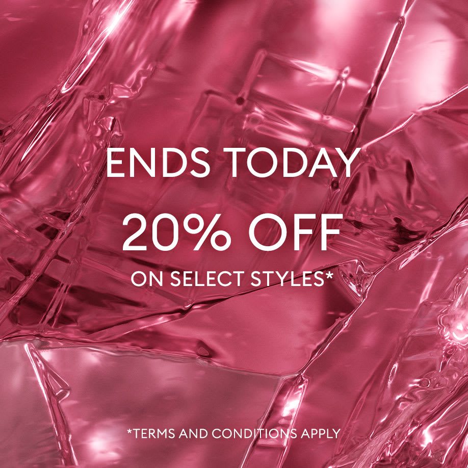 Ends today: up to 30% off on select styles*