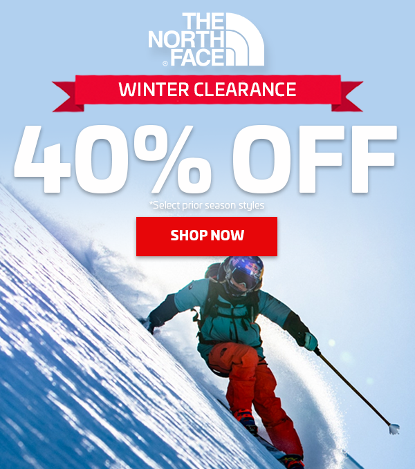 SHOP 40% OFF THE NORTH FACE - BANNER