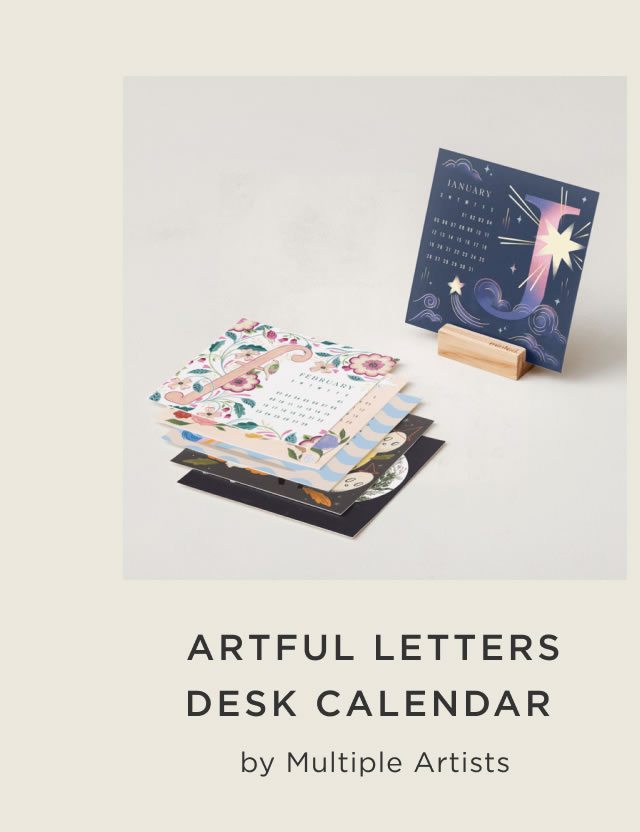 Artful Letters Desk Calendar