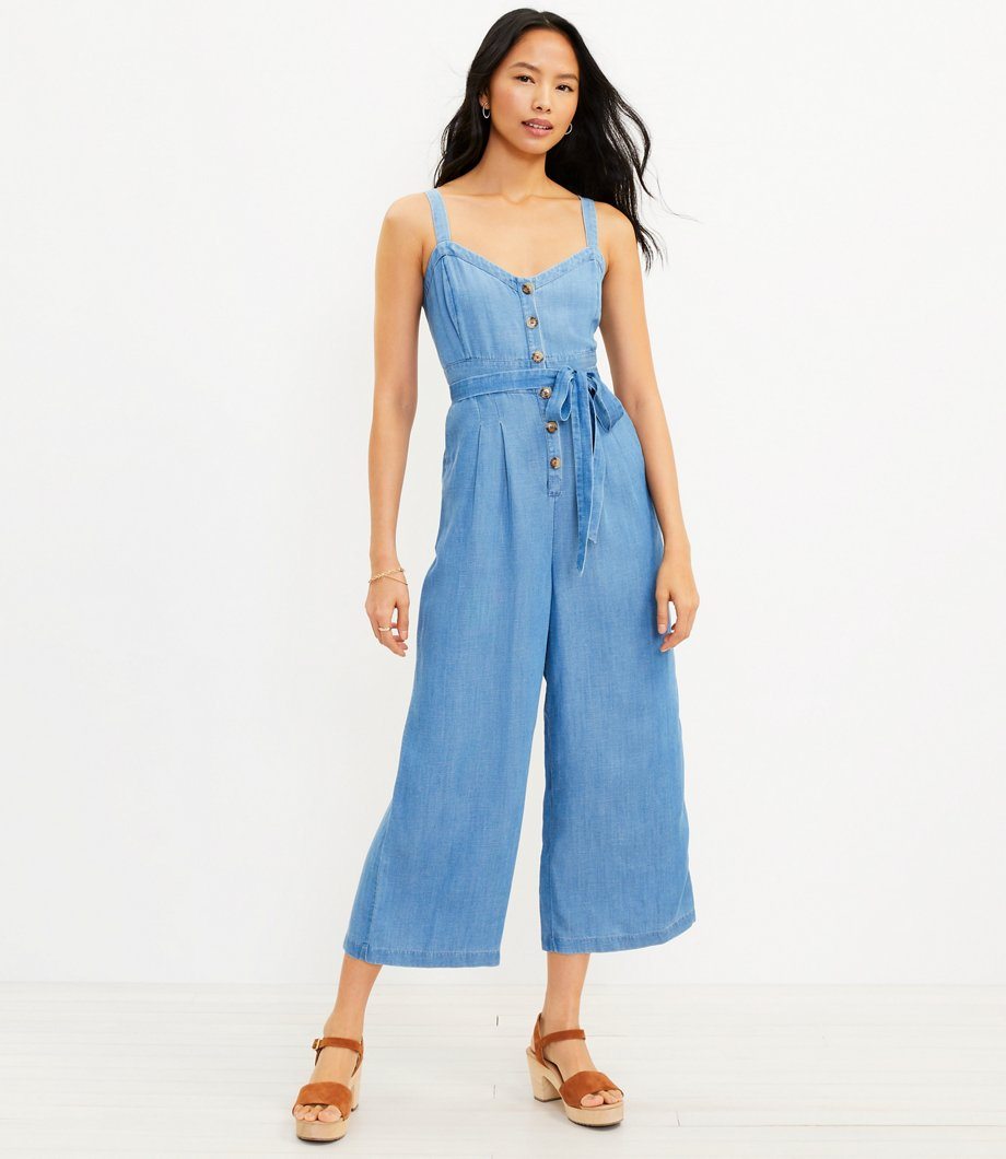 Chambray Strappy Jumpsuit