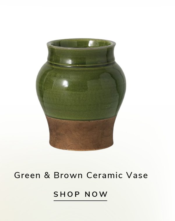 Green & Brown Ceramic Vase | SHOP NOW