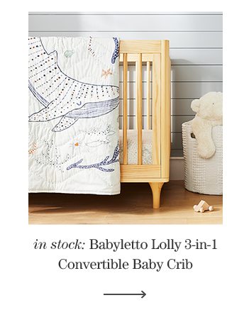 Babyletto Lolly Natural 3-in-1 Convertible Baby Crib with Toddler Bed Conversion Kit