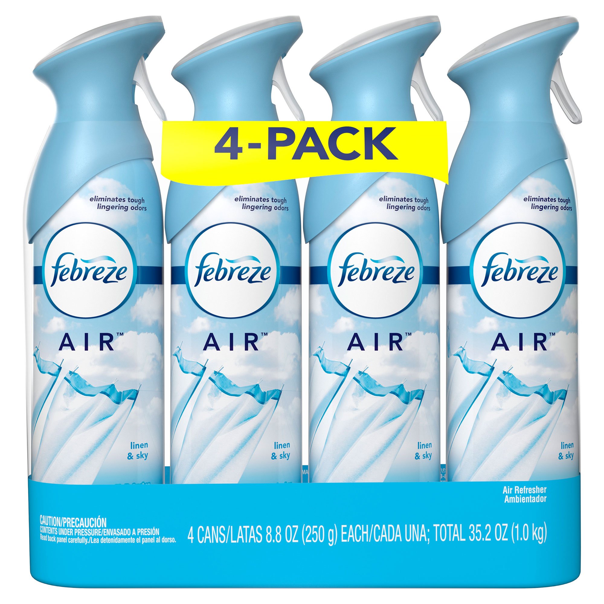 Febreze Air Effects Linen & Sky Air Freshener, 4-Count