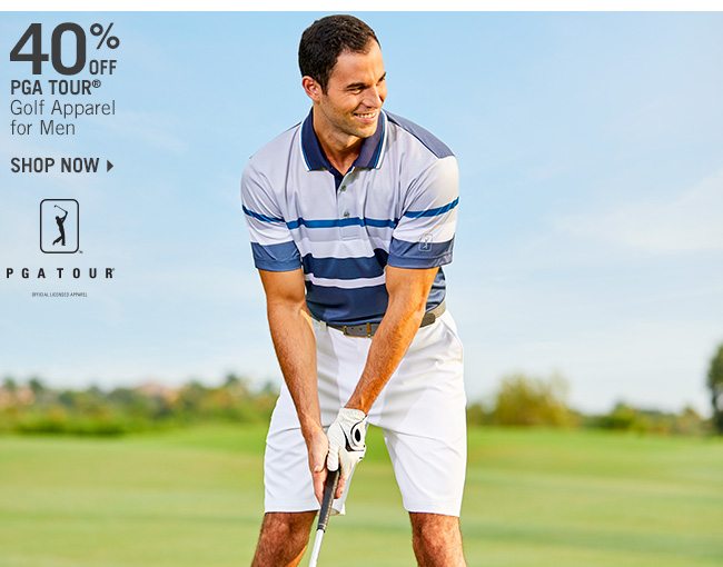 Shop 40% Off PGA TOUR Golf Apparel for Men
