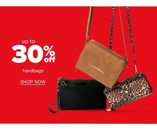 Up to 30% off handbags - Shop Now