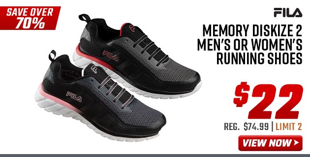 FILA Memory Diskize 2 Men's or Women's Running Shoes