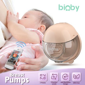 Bioby Electric Breast Pump bluetooth Hand Free Portable Wearable BPA free Comfort Milk Extractor Baby Accessories App Control