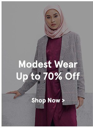 Modest Wear up to 70% off