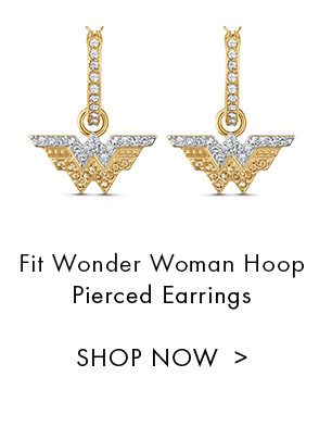 Fit Wonder Woman Hoop Pierced Earrings
