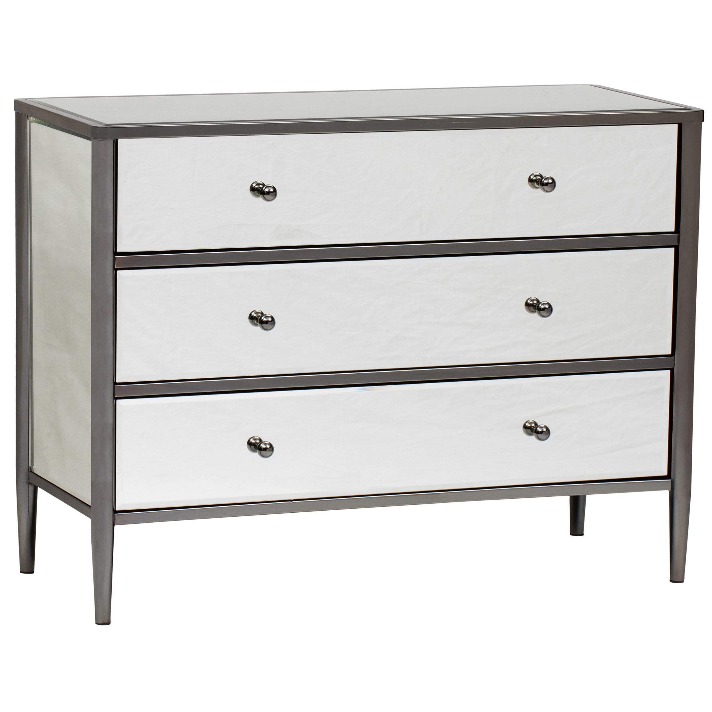 Image of Hollywood Black Nickel Metal Chest, Large