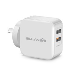 BlitzWolf® BW-S6 QC 3.0+2.4A 30W Dual USB Charger AU Adapter for iphone 8 8 Plus iphone X Xiaomi