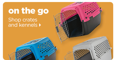 On the go. Shop crates and kennels >