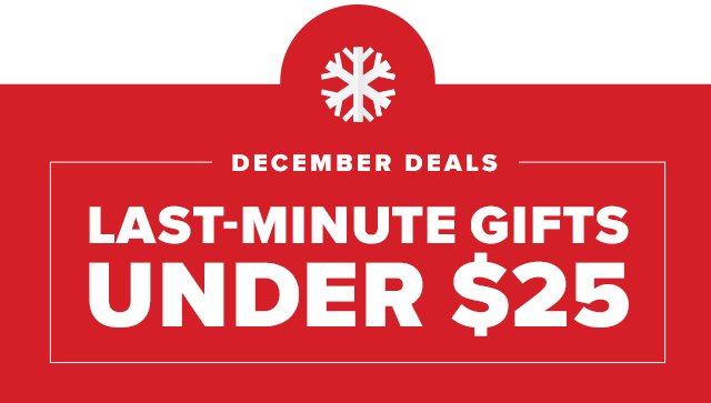 December Deals - Last-Minute Gifts Under $25