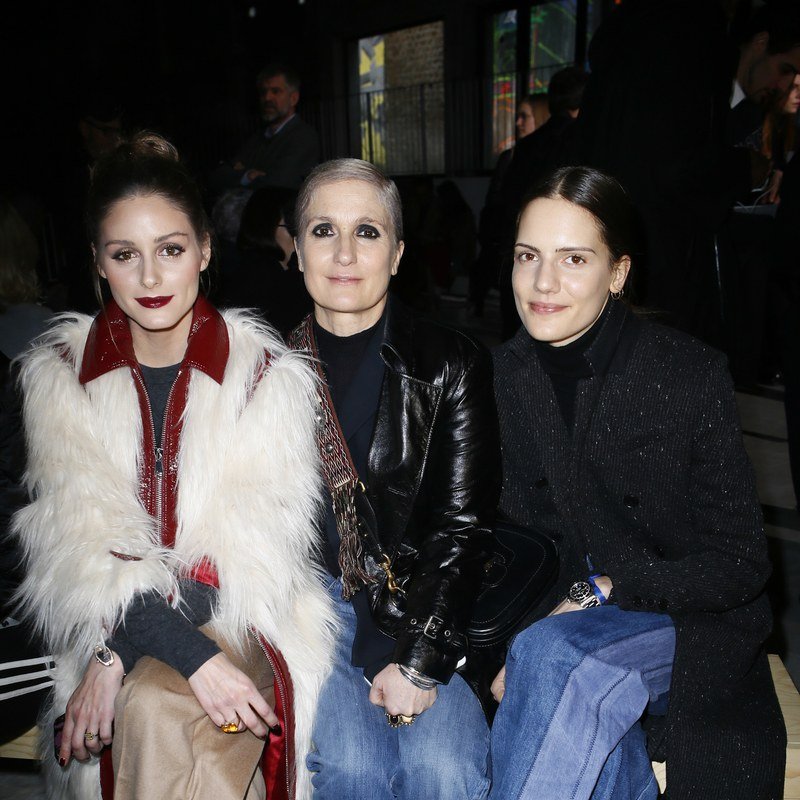 Olivia Palermo, Maria Grazi Chiuri, and Rachele Regini at Giambattista Valli