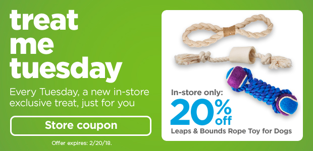 Treat me Tuesdays: every Tuesday, a new in-store exclusive treat, just for you. Store coupon >