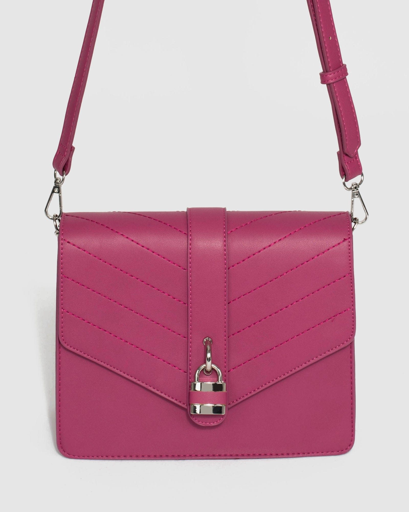 Image of Pink Andela Lock Crossbody Bag
