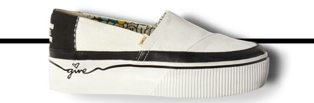 black and white canvas give platform women's boardwalk classics venice collection
