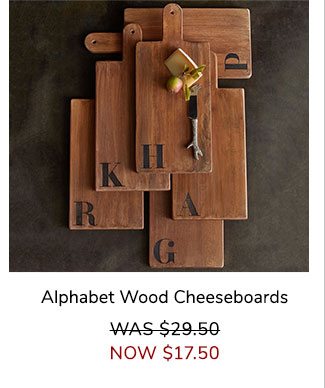 Re-Intro Alphabet Wood Cheese Board
