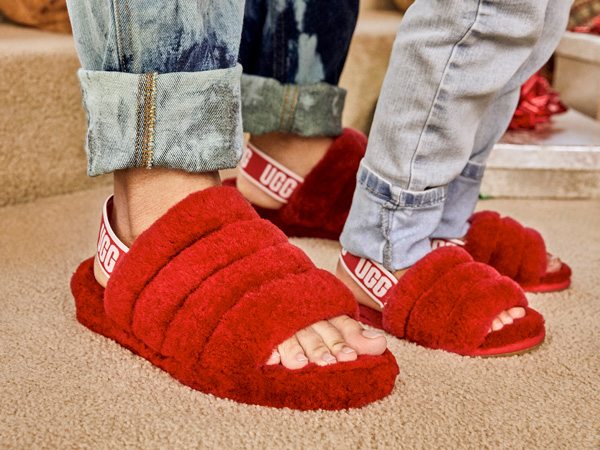 ugg red fluff yeah