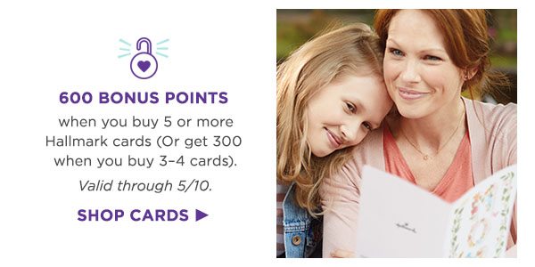 Get 600 Bonus Points when you buy 5+ cards or 300 for 3–4 cards (details below).