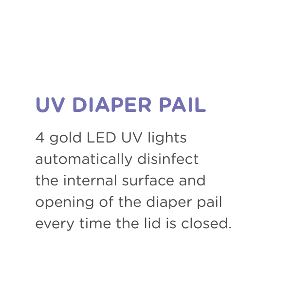 4 gold LED uv lights automatically disinfect